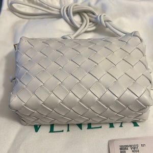 White-gold NAPPA MINI BAG
